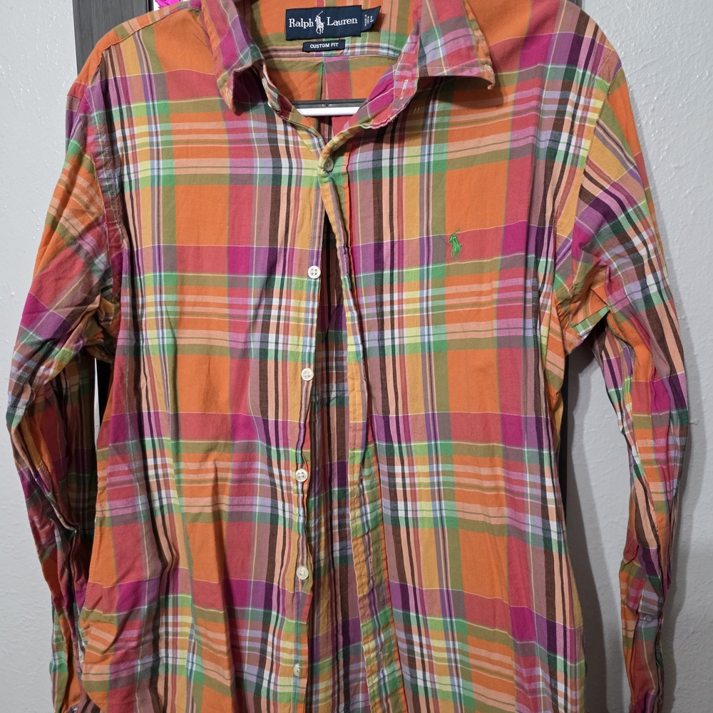 Ralph Lauren Men's Vibrant Plaid Button-Down Shirt